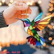 Resim 2D Düz Renkli Güvercin Akrilik Kolye - Canlı Bohemya Pencere ve Duvar Dekoru, Tüm Sezon Hediyesi, Plastik Malzeme, Tüy Yok, Ev veya Tatil Süslemesi için Mükemmel, Çok Yönlü Oda Dekoru | El Yapımı Görünüm, Kuş Dekoru, 2D Düz 