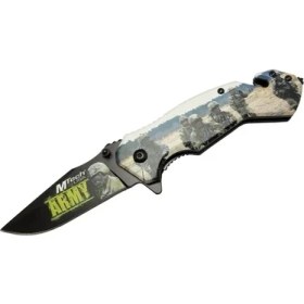 Resim Eco Port 4 23 3 Army Kurtarma / Kamp Çakı 20CM - Yarı Otomatik, Kemerlikli, Cam Kırma ve Ip Kesme Aparat 