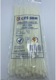 Resim Çetsan Kablo Bağı 3.6 X 250 - 100 Adet 