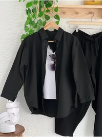 Resim AVK MODA ABS Boyfriend Tesettür Kadın Gömlek - Uzun Kollu Oversize Kadın Gömlek 