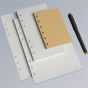 Resim A5/A6/A7 Yedek Kağıt, 6 Delikli Yaprak Kağıt, 6 Halkalı Defter Planlayıcı Günlük Kişisel Organizatör Bütçe Planlayıcı, Her Paket 100 Yaprak, 200 Sayfa, 100 Gram Kağıt, Ofis Malzemeleri,Çalışma Notları,Kareli Kağıt,Asitsiz Kağıt,Dayanıklı Çarşaflar,Yedek Yapraklar,Profesyoneller için Organizatör 