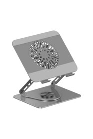 Resim markentegra Ergonomik Alüminyum Laptop Standı, Soğutmalı, 360° Döner, Mıknatıslı Fan 