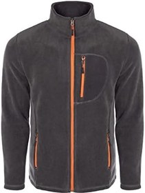 Resim Ghassy Co. Erkek Pro Rüzgar Geçirmez 5 Cepli Outdoor Tam Fermuarlı Polar Ceket 