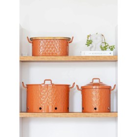 Resim The Mia Prizma Patates & Soğan Kabı Terracota 30X30X30 cm 