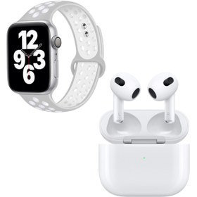 Resim Apple Uyumlu Watch 7 Nike 44 Gümüş Akıllı Saat Airpods Seri 3 Anc Bluetooth Kablosuz Kulaklık-9022427370628 Diğer