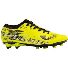 Resim Joma Supercopa 2301 Black Lemon Fluor Fırm Ground Krampon Ve Halı Saha Ayakkabısı Sarı 