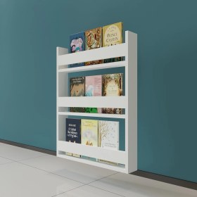 Resim Zeo Wood Design Montessori Mdflam Çocuk Odası Kitaplığı 