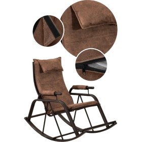 Resim Lumis Garden Sallanan Sandalye, Metal Ayaklı Tv Koltuğu, Sallanır Dinlenme Koltuğu, Minderli Sallanan Sandalye, Sallanan Berjer, Baba Koltuğu, Emzirme Koltuğu, 