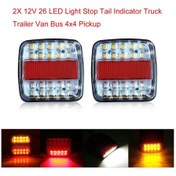 Resim Xindoker 12v 26 Led Evrensel Kenar Feneri, Durma-tail-ısaret Işıkları, Trafik Güvenliği, Karavan-tır-van Uyumlu, Suya Dayanıklı, Kolay Kurulum 2 Adet 
