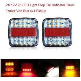Resim Xindoker 12v 26 Led Evrensel Kenar Feneri, Durma-tail-ısaret Işıkları, Trafik Güvenliği, Karavan-tır-van Uyumlu, Suya Dayanıklı, Kolay Kurulum 2 Adet 
