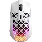 Resim Steelseries Aerox 3 2022 Rgb Kablosuz Snow Gaming Mouse Beyaz 