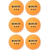 Resim Delta 6 Adet Turuncu Masa Tenisi Topu ( Pinpon Topu ) 
