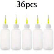 Resim 36 Adet 50ml Yeniden Kullanılabilir Tutkal Şişesi - Kütük Uçlu ve Sızdırmaz Kapaklı, Hassas Nozul, Manuel ve DIY için, Dayanıklı Plastik Gövde, Ergonomik Tasarım, El Yapımı Projeler, Şeffaf Tasarım, Kolay Tutuş, Yüksek Kalite Plastik, Profesyonel Sanatçılar İçin Yapıştırıcı Dispenser 