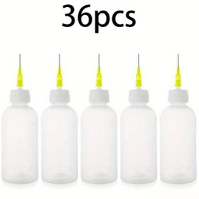 Resim 36 Adet 50ml Yeniden Kullanılabilir Tutkal Şişesi - Kütük Uçlu ve Sızdırmaz Kapaklı, Hassas Nozul, Manuel ve DIY için, Dayanıklı Plastik Gövde, Ergonomik Tasarım, El Yapımı Projeler, Şeffaf Tasarım, Kolay Tutuş, Yüksek Kalite Plastik, Profesyonel Sanatçılar İçin Yapıştırıcı Dispenser 