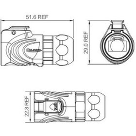 Resim Lp-16-c/rj45/015/pe-43-001 Su Geçirmez Ethernet Konnektörü - Erkek 