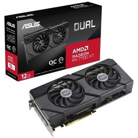 Resim Asus DUAL-RX7700XT-O12G AMD RADEON RX 7700 XT 12GB GDDR6 192bit 2599Mhz OC HDMI 3xDP EKRAN KARTI 