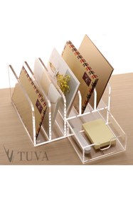 Resim TUVA REKLAM TUVA - 5 Bölmeli Fonksiyonel Çekmeceli Çok Amaçlı Modern Dergilik Organizer Düzenleyici | Ev Ofis 
