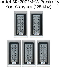 Resim SARKEY 5 Adet Sr-200 Metal, Dış Ortam (ıp68), Stand Alone, Şifreli, Proxmty Kart Okuyucu (125 Khz) 