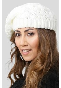 Resim Uniquetrenders Kadın Örgü Triko Ressam Bere Krem 