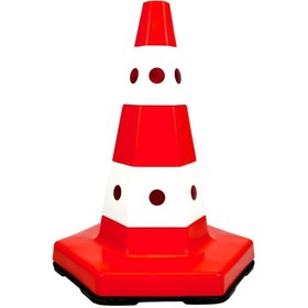 Resim İleri Trafik 10 Adet Klasik Kedi Gözlü Trafik Konisi 50 cm Trafik Dubası 