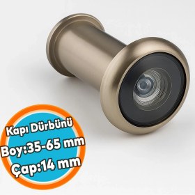 Resim Nzb Kapı Dürbünü Kısa 35-60 mm 14 mm Delik Çapı Güvenlik Gözetleme Aparatı Metal Gövde Saten Renk 