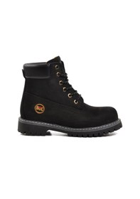 Resim Bulldozer 240602 Siyah Nubuk Hakiki Deri Bağcıklı Unisex Bot 001 