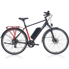 Resim Carraro E-Lıne Elıfe 2.1 Erkek Şehir Bisikleti 470H Hd 28 Jant 7 Vites Mat Siyah Kırmızı Gümüş 