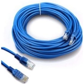 Resim 15 Metre Cat6 Kablo 15 Metre Ethernet Kablosu 15 Metre İnternet Kablosu 15 Metre Mavi Cat6 Kablo 
