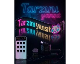Resim Nemere Rgb LED Matrix Panel Esnek Yapı Uygulama Kontrollü Kayan Yazı Ekranı 
