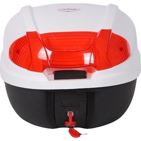 Resim Motosiklet Çantası Arka Motosiklet Bagajı Cv34 - Beyaz 