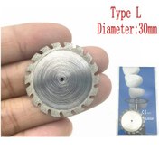 Resim Büyük Boy Diş Laboratuvarı Parlatma Elmas Çift Taraflı Kesme Diski Diş Kesme Alçı Disk Tekerlek Diş Laboratuvarı Aracı 40 & 45mm Koyu Mor 