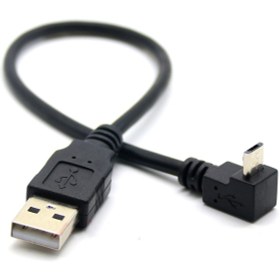 Resim 270 Derece Dik Mikro Usb Erkek To Usb A Erkek Kablo - Micro 30Cm 