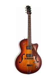 Resim Godin 5th Avenue Cw Kingpin Iı Hb Hollowbody Elektro Gitar Cognac Burst 