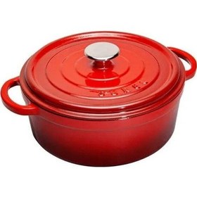 Resim Sürel 12 Cm Yuvarlak Güveç Tencere Degrade Kırmızı Çok Renkli 