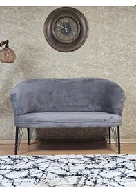 Resim İkili Teddy Siyah Boyalı Telli Ayak Çay Seti Koltuk İkili Berjer Çok Renkli 