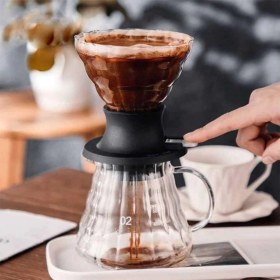 Resim Cam Kahve Dripper Kahve Damlatıcı Demleme Aleti, 200 ml 