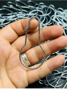 Resim Selderesi 10 Adet Tesbih Için Açmalı Çengel Askı Kancası Klipsli Metal Gümüş Renk Kanca Askılık 