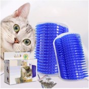 Resim FloriaShopping Köşeye Monte Edilebilir Catnipli Kedi Masaj Fırçası Kaşınma Aparatı Yapıştırılabilir 