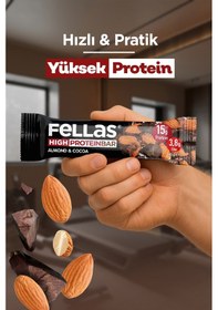 Resim Fellas Yüksek Protein Bar - Bademli 45g x 12 Adet 