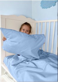 Resim Joyous Mom Kids Akfil Bebek Nevresim Takımı Lastikli Çarşaf Dahil Takım Mavi 
