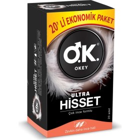 Resim Okey Okey Ultra Hisset Ekonomik 20'li Prezervatif 