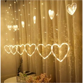 Resim Pazariz Kalp Perde LED 8 Fonksiyonlu 