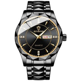 Resim Sones Fngeen S230 Erkek Pointer Olmayan Kuvars Saat Siyah Çelik Siyah Yüzey 