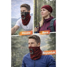 Resim Colizon Unisex Motosiklet Maskesi Bandana - Uv Korumalı Termal Outdoor Boyunluk-Buff 
