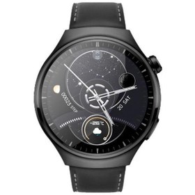 Resim Sunix Amoled Ekran Deri ve Metal Çift Kordonlu 46mm Akıllı Saat WT4 PRO Siyah 