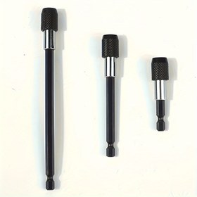 Resim Altıgen Shank Matkap Ucu Uzatma Seti, 1/4" Hızlı Açma, Kendiliğinden Kilitlenen, Metal Elektrikli Alet Aksesuarları 