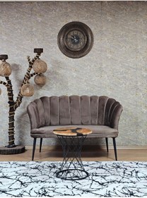 Resim ZAFİR İkili Papatya Çay Seti Koltuk Siyah Boyalı Sivriltme Ayak, Balkon, Salon, Ofis, Koltuk Takımı 