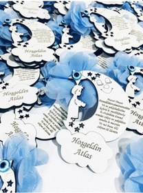 Resim Estölye Ahşap Veya Pleksi Nazardualı Aydede Ve Erkek Bebek Figürlü Magnet (466718106) 