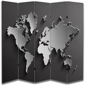 Resim Coğrafya Temalı Özel Tasarım Paravan Room Divider PRV1206, 180 x 180 