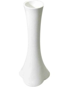 Resim 60 Cm Beyaz Cam Fil Ayağı Uzun Köşe ve Masaüstü Vazo 